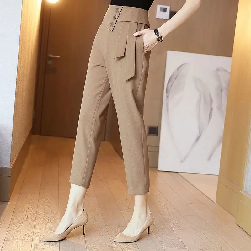 Top Trends: Women's Autumn Winter Fashion Elegant High Waist Solid Color Casual Versatile Western Commuting Comfortable Youth Popular Pants Shoppable Styles