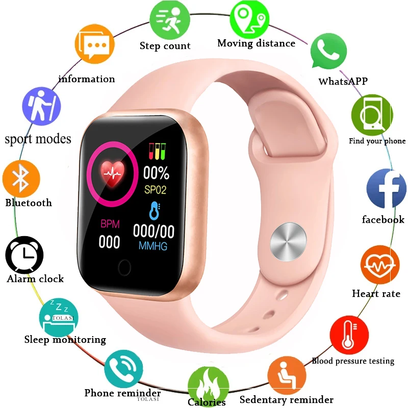 Top Trends: Fashion Smart Watches Men Women Smartwatch Heart Rate Step Calorie Fitness Tracking Sports Bracelet For Apple Android Clock Shoppable Styles