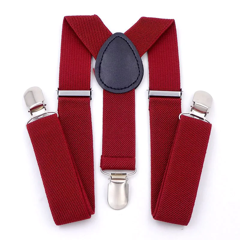 Top Trends: Soild Color Children Belt Baby Boys Girls Tuxedo Suit Jeans Suspenders Clip-on Y-Back Braces Belt Elastic Kids Adjustable Shoppable Styles - Image 3