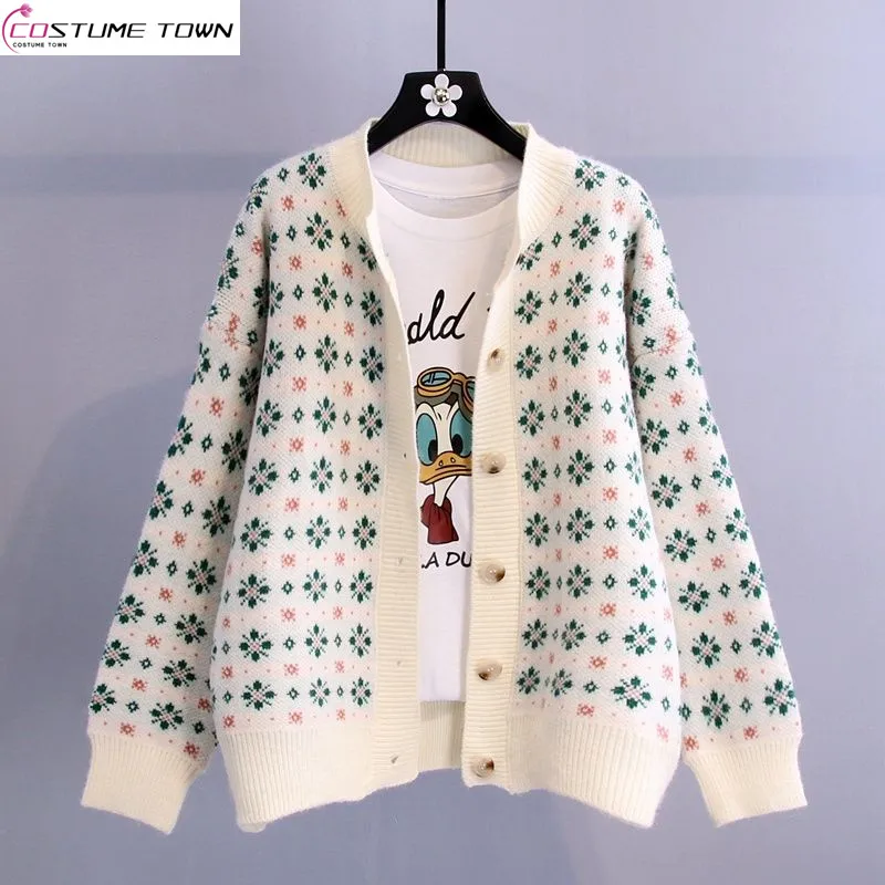 Top Trends: Retro Japanese Sweater Coat Women&#039;s Spring And Autumn 2023 New Network Red Small Outerwear Short Jacquard Knitted Cardigan Shoppable Styles