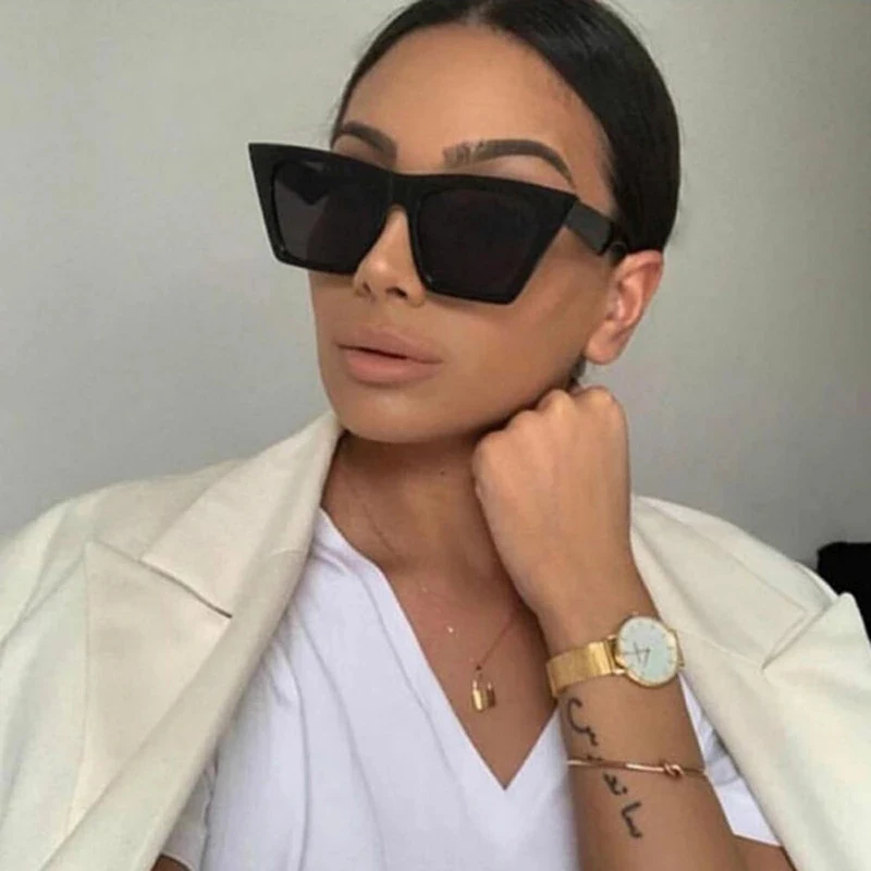 Top Trends: 2022 New Brand High Quality Sunglasses Square Glasses Personalized Cat Eyes Color Sunglasses Fashion Sunglasses Uv400 Shoppable Styles