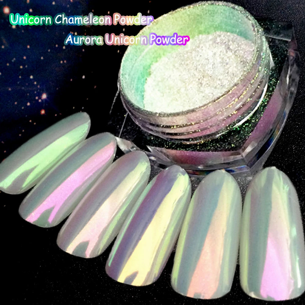 Top Trends: Net 0.2g Aurora Neon Unicorn Chrome Pigment 3D Chameleon Mermaid Mirror Effect Glitter Powder INS Shining Rainbow Rub Dust PT*50 Shoppable Styles