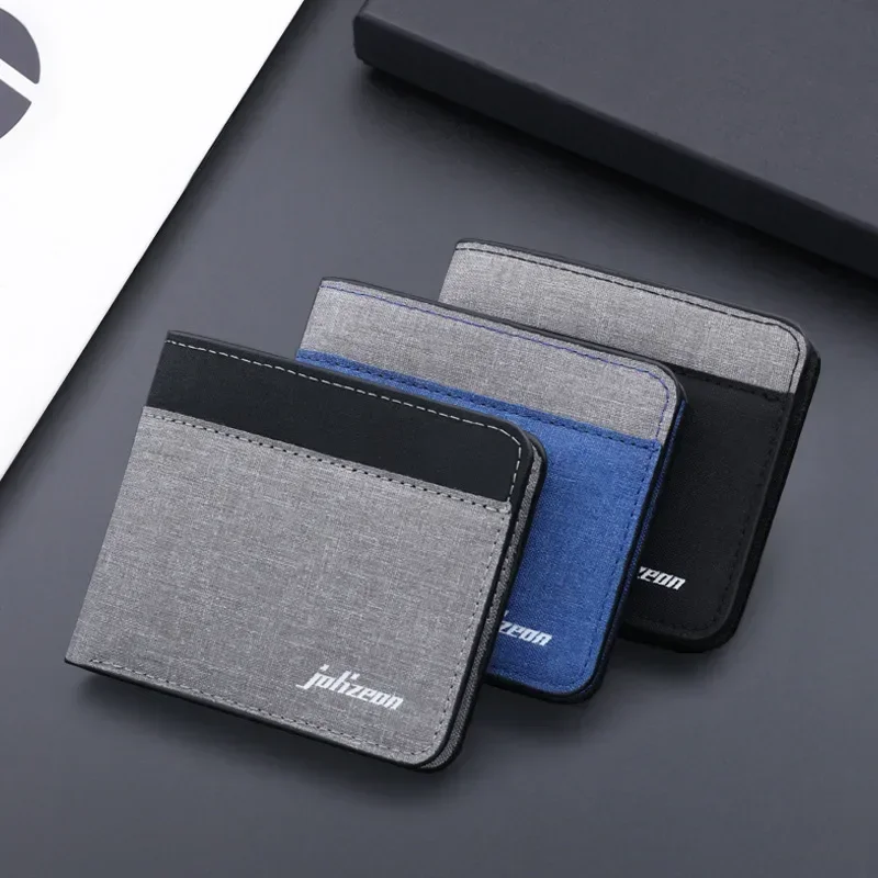 Top Trends: Denim Wallets Men Purses Slim Money Credit Bank ID Cards Holder Bags Inserts Business Foldable Cowhide Wallet Picture Coin Purse Shoppable Styles