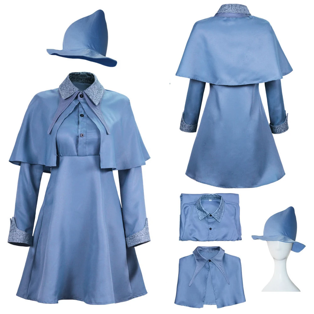 Top Trends: Wizard School Witch Fleur Isabelle Delacour Cosplay Costume Beauxbaton Magic Women School Uniform Hat Dress Suit Halloween Shoppable Styles