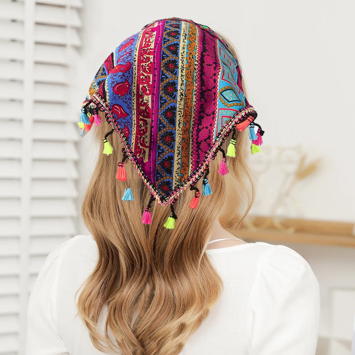 Top Trends: Haimeikang Bohemia Headband Hairbands Turban Hair Scraf Summer Printing Fringe Triangle Bandana Women Fashion Hair Accessories Shoppable Styles