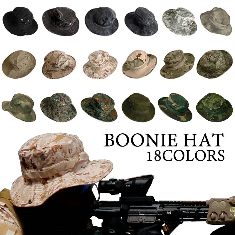 Top Trends: Camouflage Tactical Cap Military Boonie Hat US Army Caps Camo Men Outdoor Sports Sun Bucket Cap Fishing Hiking Hunting Hats Shoppable Styles