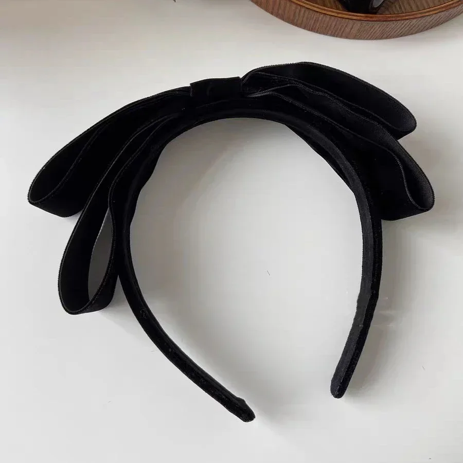 Top Trends: Elegant Velvet Bow Bezel Hairband For Women Korean Retro Headband Girls Vintage Hoop For Holiday Party Hair Bands Accessories Shoppable Styles