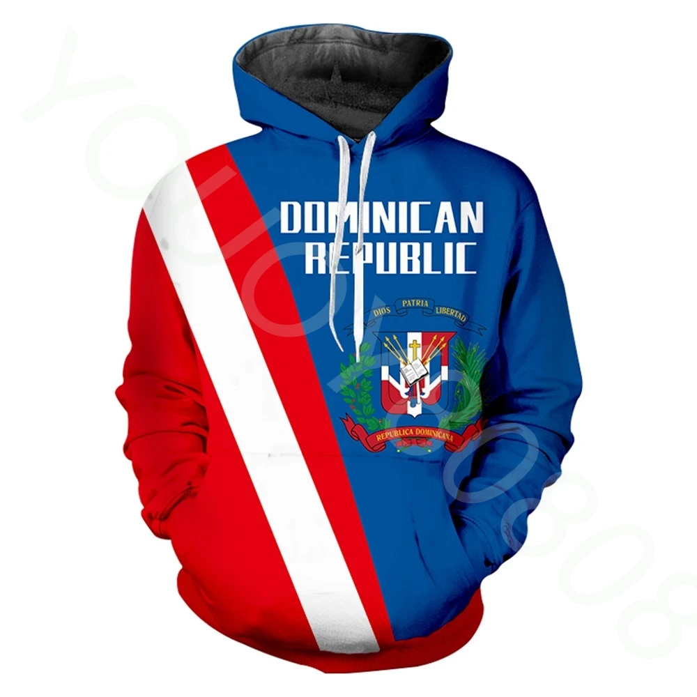 Top Trends: New Products Couple Long Top Pullover Dominican Republic Flag Print Cozy Warm Hoodie Fashion Sweatshirt Autumn Winter 2022 Shoppable Styles