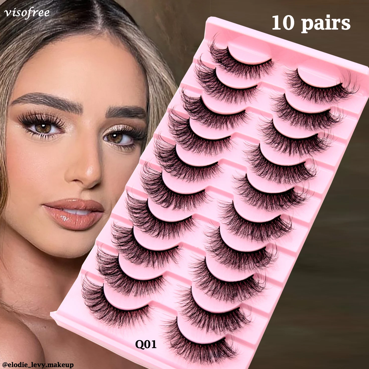 Top Trends: 10 Pairs Eyelashes Natural Long 3D Mink Lashes Fluffy Volume Mink False Eyelashes Cruelty Free Wispy Lashes Makeup Cilios Q01 Shoppable Styles