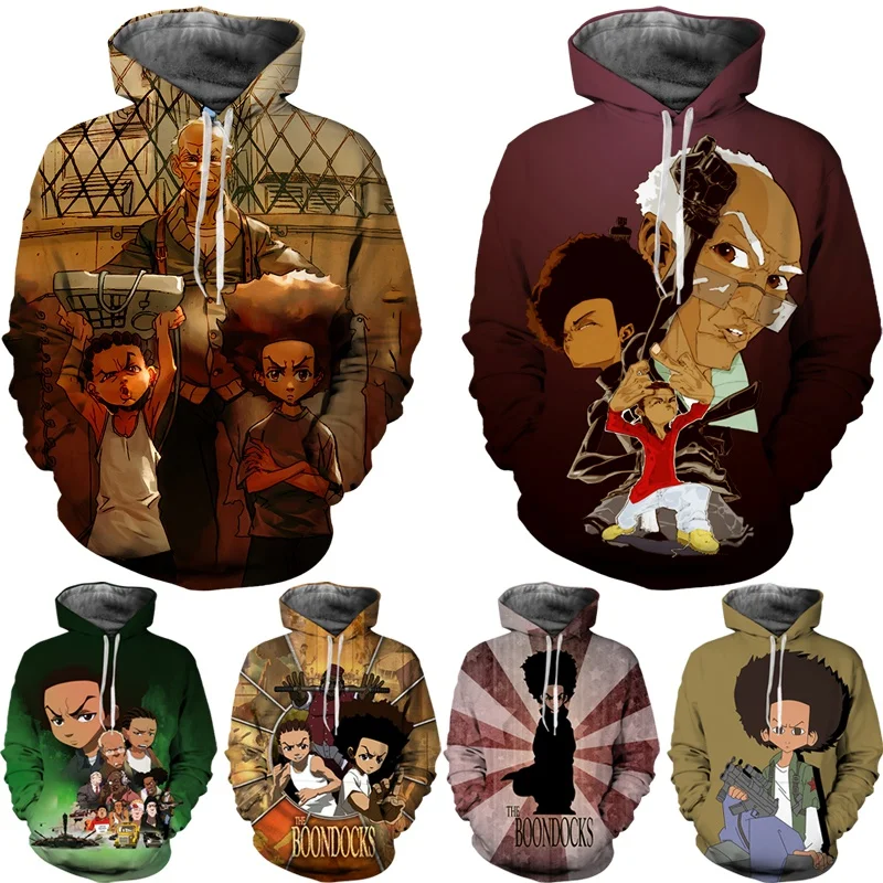 Top Trends: Men's And Women's New Anime Personality 3D Print Boondocks Hoodie Fashion Oversized Harajuku Street Hoodie Shoppable Styles