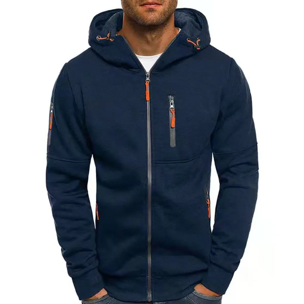 Top Trends: 2023 New New Men Hooded Fleece Zip Hoodie Men Thick Solid Color Sweatshirt Mens Casual Hoodies Sportswear Hooded Sweatshirts Shoppable Styles