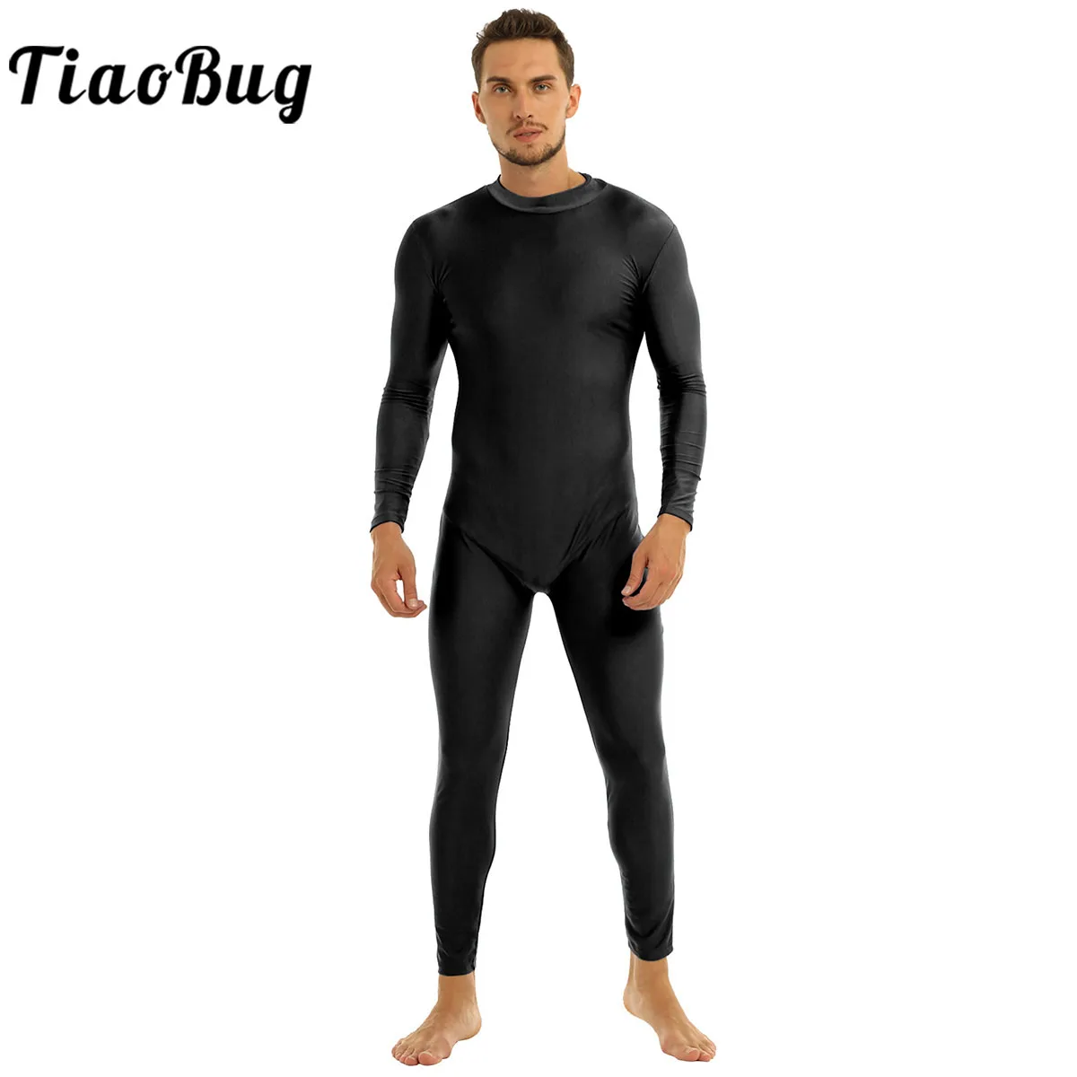 Top Trends: Mens Spandex Zentai Suit Zipper Back Long Sleeve One-piece Full Body Bodysuit Jumpsuit Sexy Skin-Tight Unitard Dance Costumes Shoppable Styles