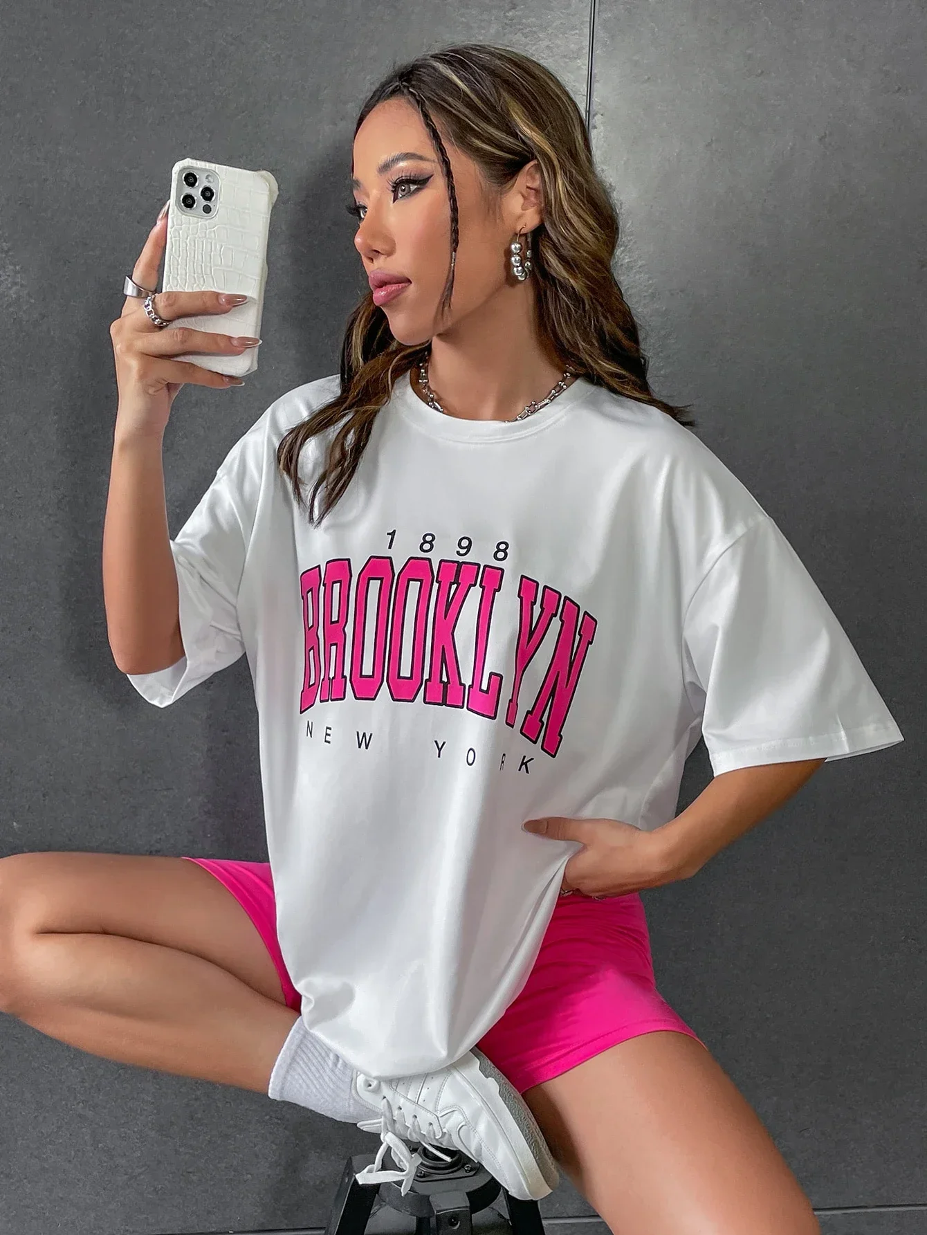 Top Trends: Summer Women T Shirt 1898 Brooklyn York Letter Print Tops Tee Black Female T-shirt 90s Graphic Tee Female Cute Tops Y2k Tee Shoppable Styles - Image 5