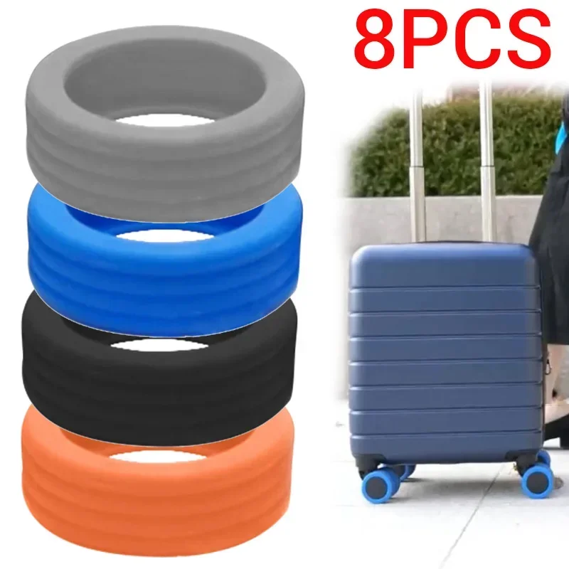 Top Trends: 8Pcs Luggage Wheels Protector Silicone Luggage Accessories Wheels Cover For Most Luggage Reduce Noise Travel Luggages Suitcase Shoppable Styles