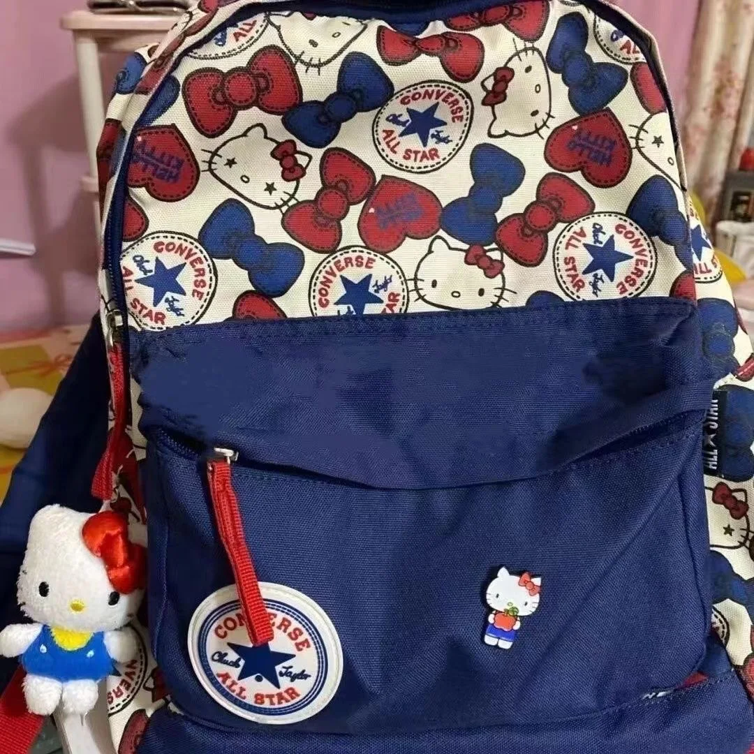 Top Trends: Cute Hello Kitty School Bag Student Cartoon Kitty Versatile Backpack Girl Large Capacity Kawaii Campus Backpack Shoppable Styles