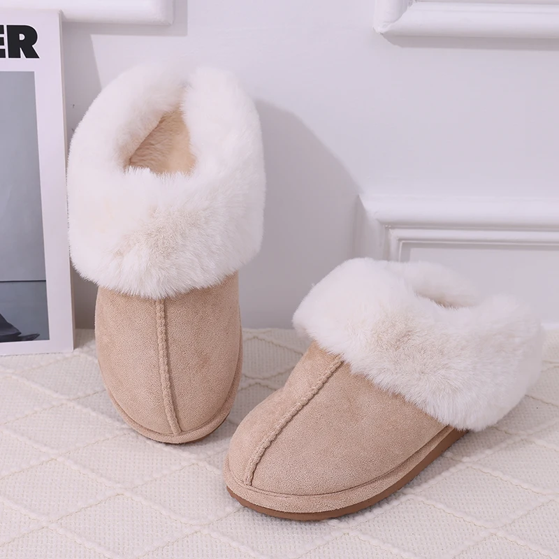 Top Trends: Bebealy Indoor Fur Shoes For Women Winter Fluffy House Slippers With Padded Slippers Classic Plush Women Winter Indoor Slippers Shoppable Styles