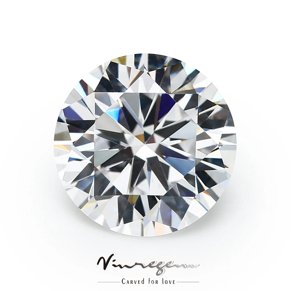 Top Trends: Vinregem 100% Passed Diamond Test Excellent Round Cut 6.5MM 1CT Real D Moissanite VVS1 GRA Loose Gemstone Fine Jewelry Wholesale Shoppable Styles