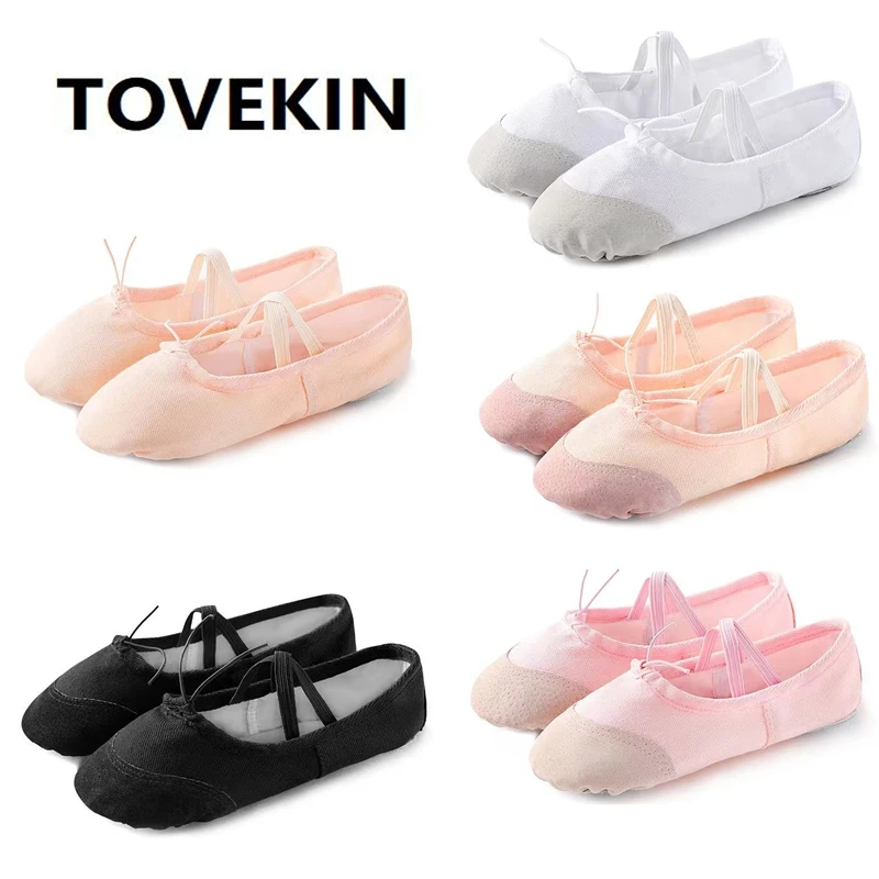 Top Trends: Girls Canvas Ballets Flat Ballet Dance Slippers Dance Shoes For Adult Women Children Children Classic Split-Sole Soft Leather Shoppable Styles