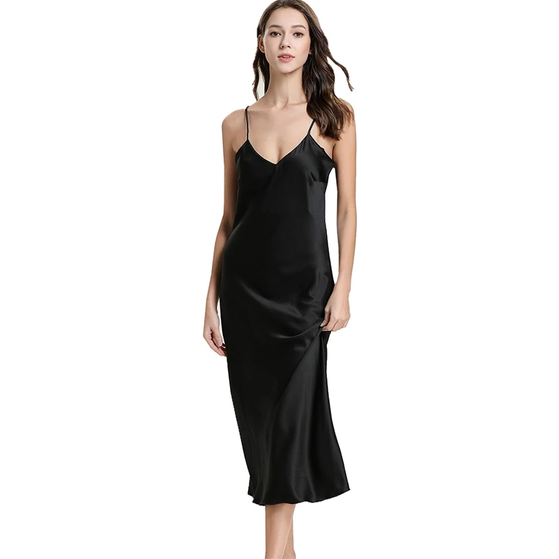 Top Trends: Womens Satin Nightgown Long Slip Sleep Dress Silk V Neck Nightgowns For Women Shoppable Styles