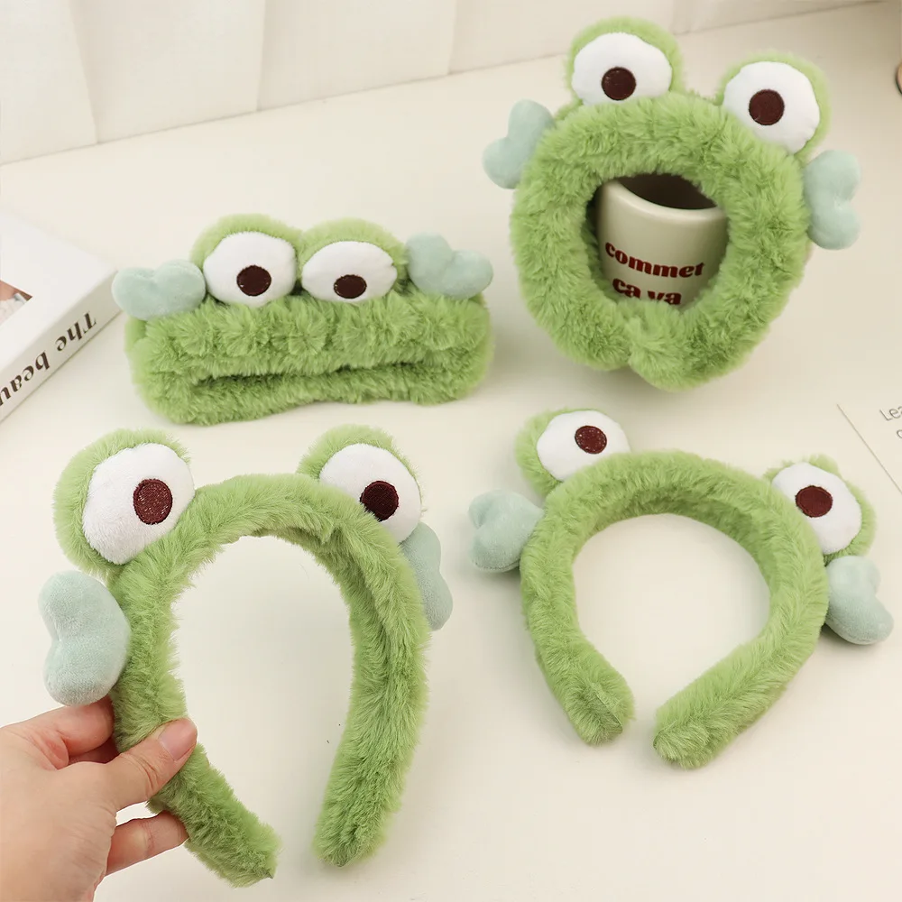 Top Trends: 2022 Funny Frog Animal Makeup Headband Wide-brimmed Elastic Hairbands Cute Girls Hair Bands Women Hair Accessories Shoppable Styles