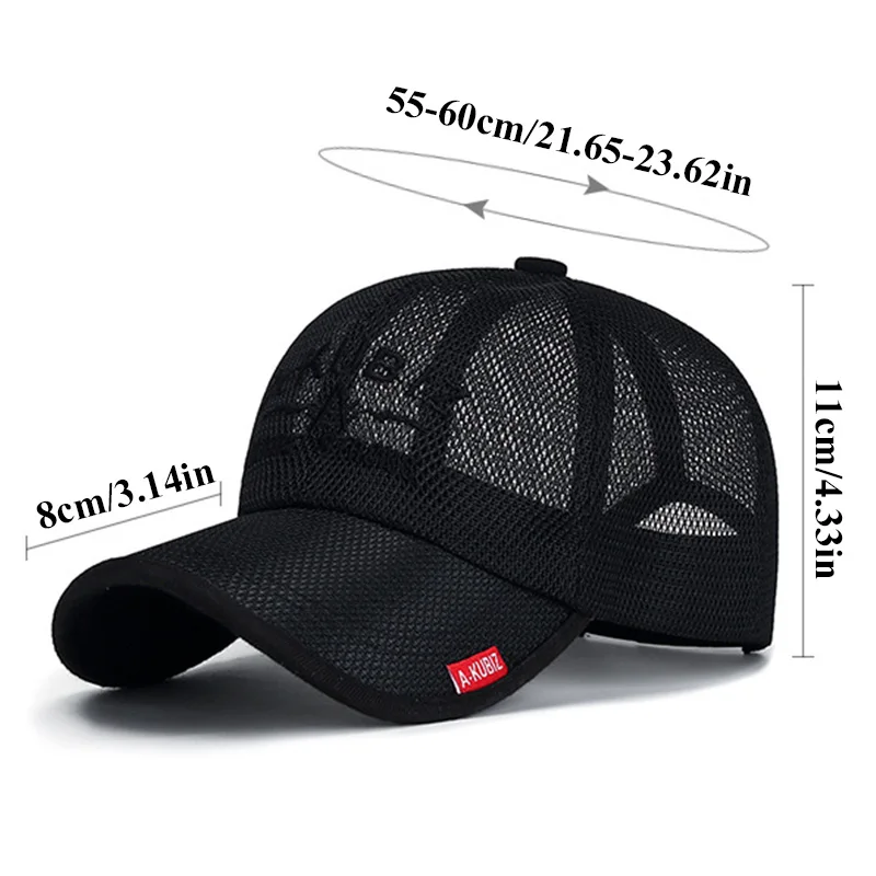 Top Trends: Men's Mesh Baseball Cap Summer Caps Full Mesh Breathable Hat Quick Dry Cooling Hat For Hiking Golf Adjustable Hats Trucker Cap Shoppable Styles - Image 2