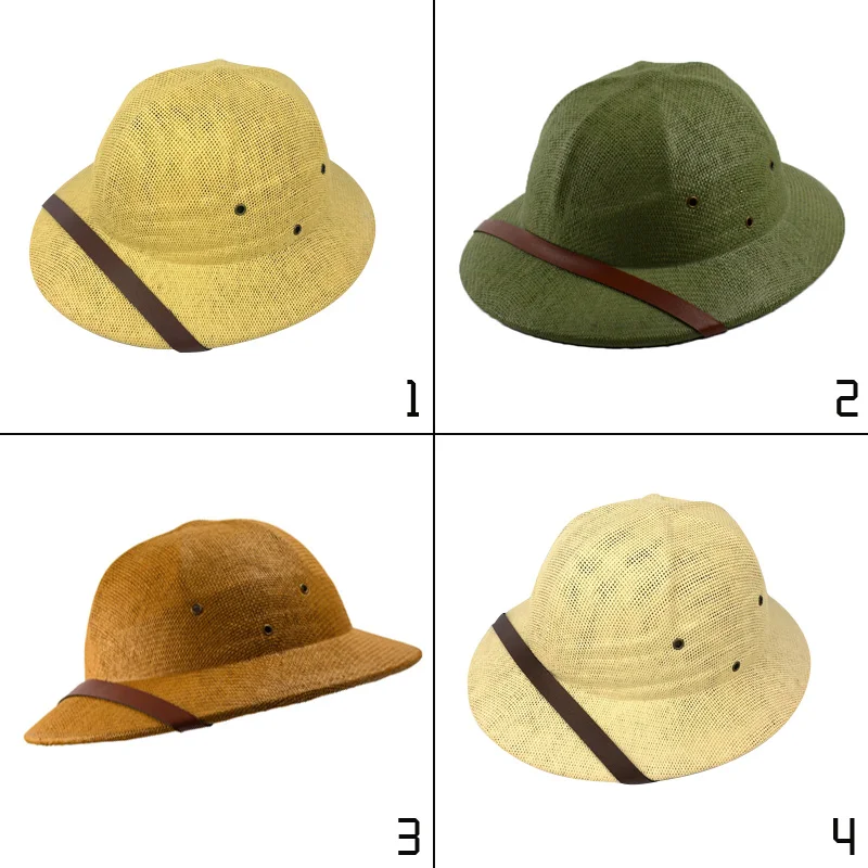 Top Trends: Novelty Men Straw Helmet Pith Sun Hats Men Vietnam War Army Hat Dad Boater Bucket Hats Safari Jungle Miners Cap Shoppable Styles