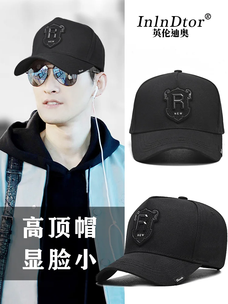 Top Trends: InlnDtor Big Head Circumference High Top Hat Men's Four Seasons Show Face Small Baseball Cap Round Face Sun Protection Visor Cap Shoppable Styles - Image 2