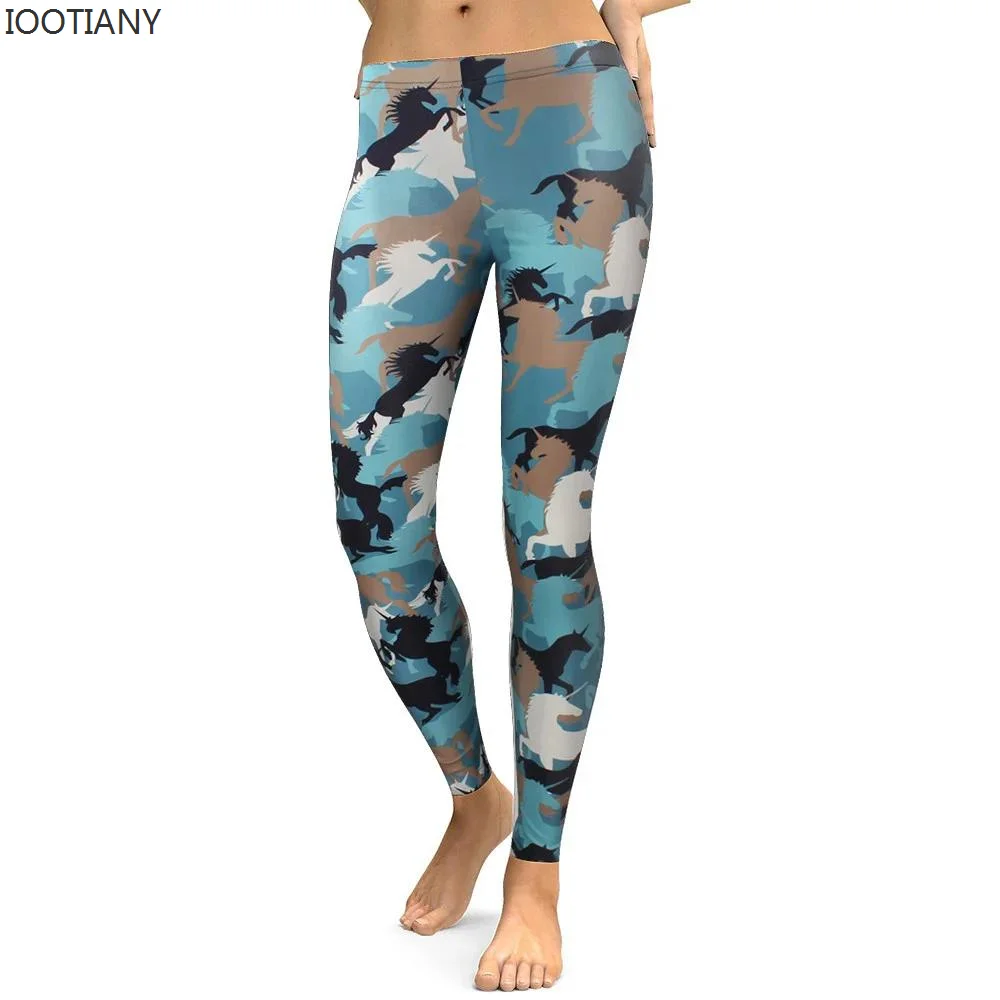 Top Trends: IOOTIANY New Fashion Leggings Women Animal Horse Legging Digital Print Fitness Leggins Elastic Workout Pants Legins 2023 Shoppable Styles