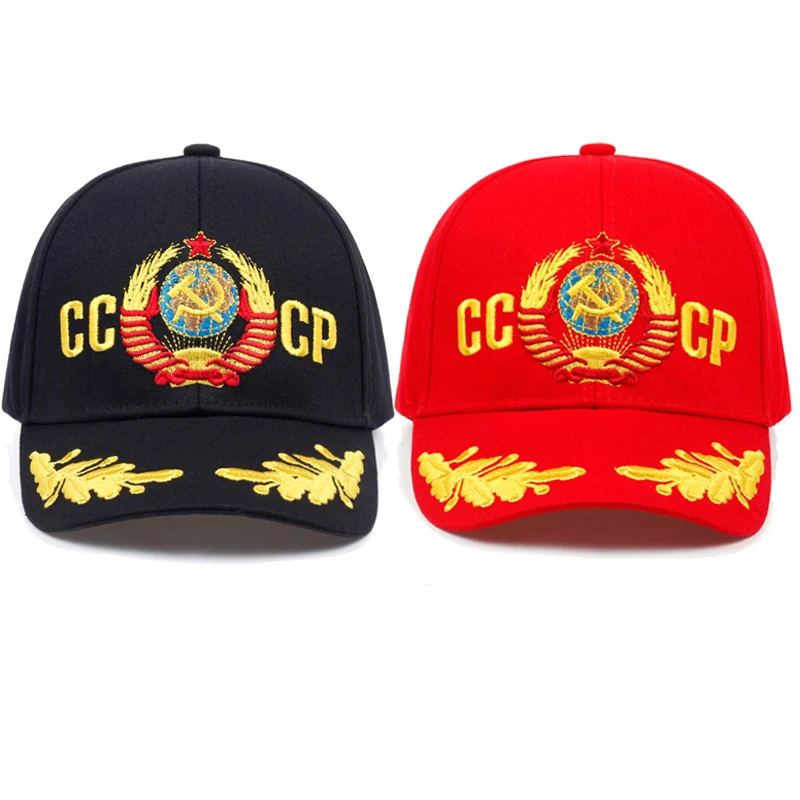 Top Trends: Unisex CCCP / USSR National Emblem Baseball Cap Cotton Snapback Caps Adjustable Sun Hat Outdoor Visor Hats High Quality Shoppable Styles