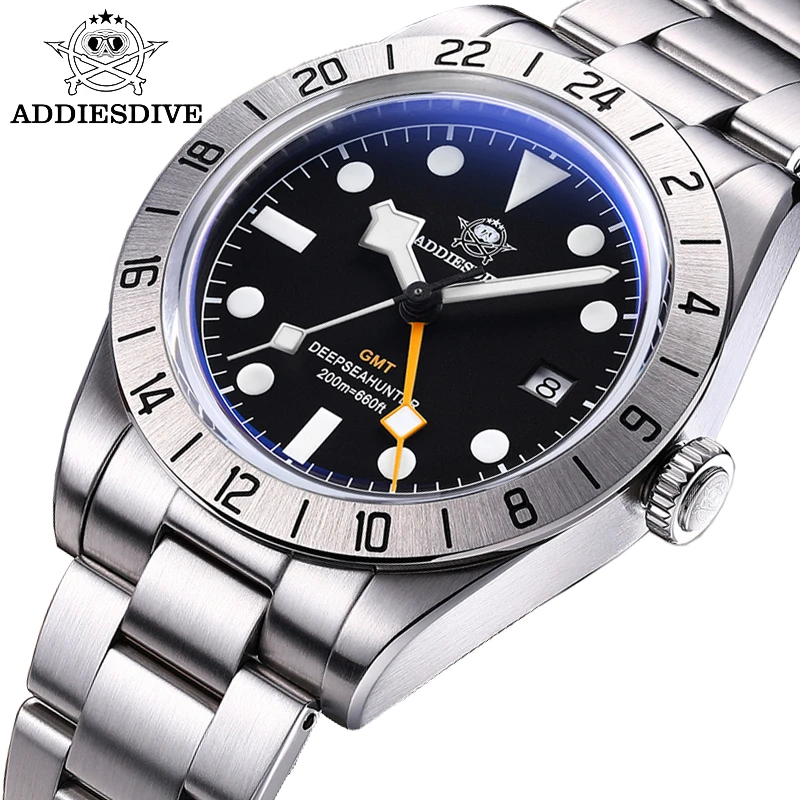 Top Trends: ADDIESDIVE 39mm Men&#039;s Luxury Watch Bubble Mirror Glass BGW9 Super Luminous Stainless Steel GMT Waterproof Watches Reloj Hombre Shoppable Styles