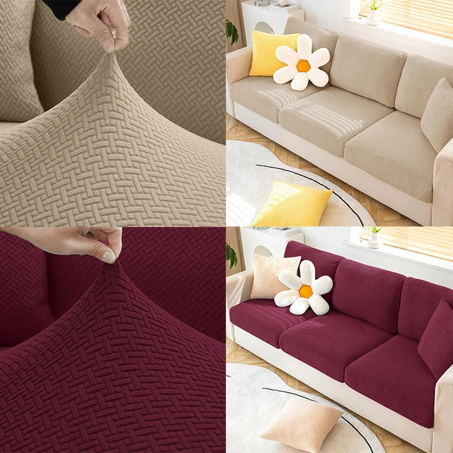 Acquista Coperta jacquard Fodera per divano Tinta unita Divani antiscivolo Coperte  per soggiorno Coprisedili morbidi Varie dimensioni per la decorazione  domestica