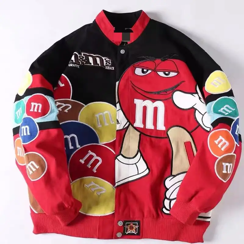 Top Trends: Embroidery Hip Hop Streetwear Cotton Varsity Jacket Bomber Jackets Men Women Long Sleeve Coats Baseball Suit Motorcycle Jacket Shoppable Styles