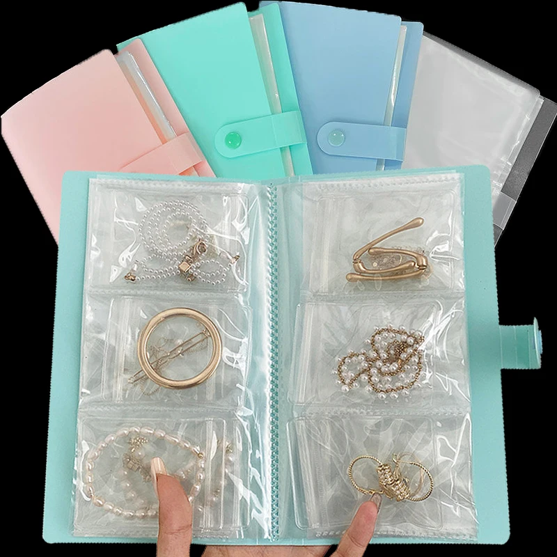 Top Trends: Transparent Jewelry Storage Bag PVC Display Holder Necklace Earring Ring Portable Travel Jewelry Organizer Booklet Photo Album Shoppable Styles