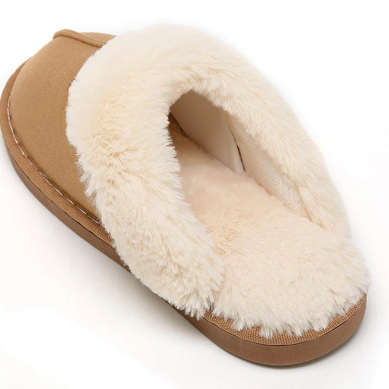 Top Trends: 2024 Mens Slippers Fur Winter Warm Home Girls Slippers Women Man Casual Luxury Faux Suede Plush Shoes Thicken Indoor 29 32 45 Shoppable Styles - Image 6