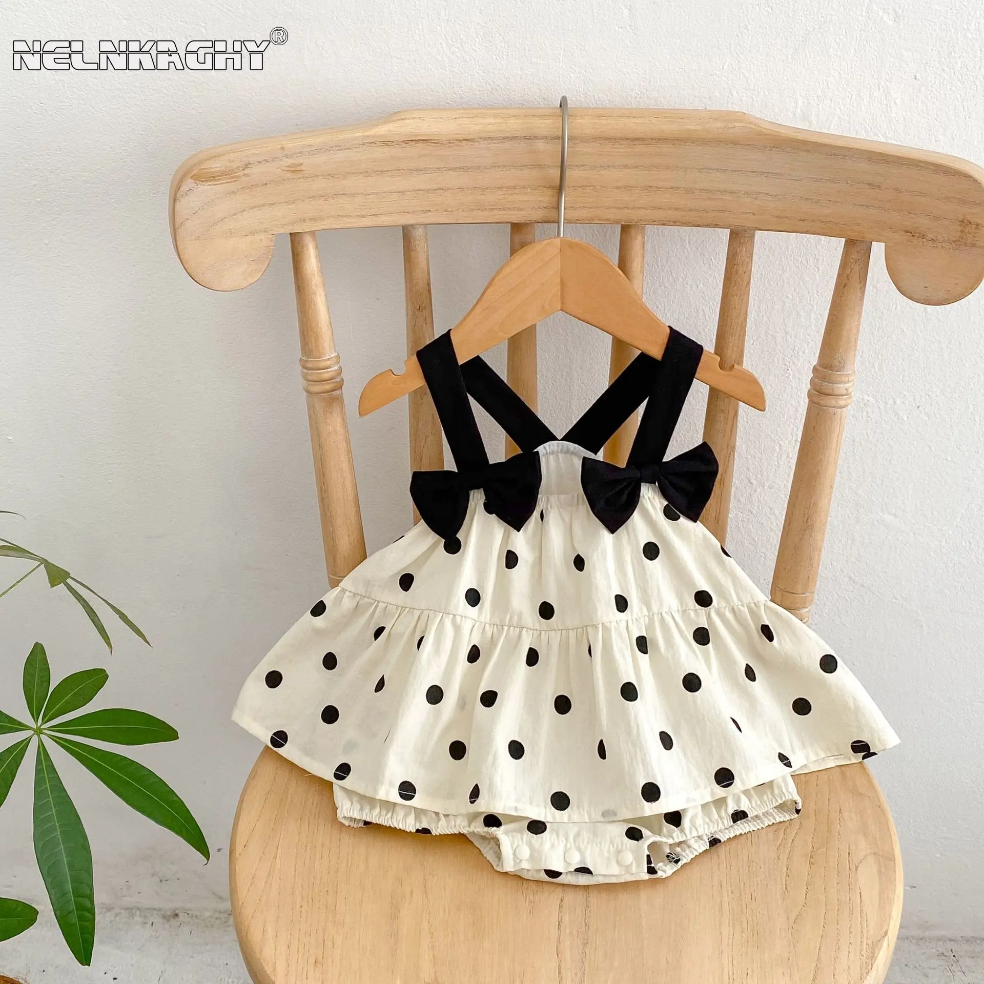 Top Trends: New Arrival Summer 2023: Cute Bow Dot Overalls For Newborn Baby Girls, Infant Kids Clothes Cotton One-pieces Toddler Bodysuits Shoppable Styles