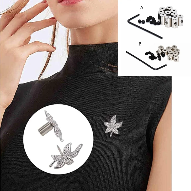 Top Trends: 10Pcs Brooch Pin Safe Keepers Pin Locks Pin Backs Clasp Locking Pin Keeper Backs Locking Pin Backs With Wrench Tools Shoppable Styles