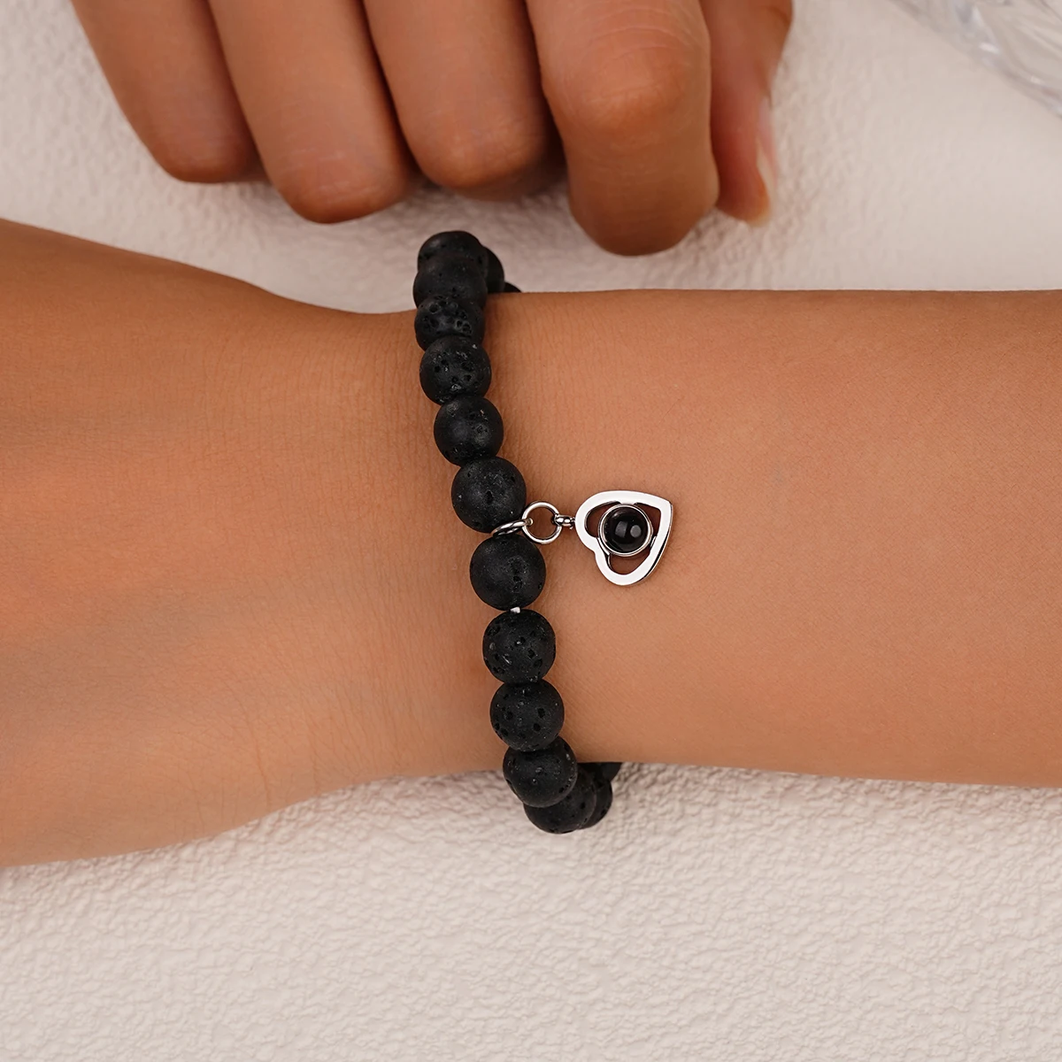 Top Trends: New Projection Bracelets With Picture Natural Stone Bracelets Custom Picture Bracelet Photo Heart Stainless Projection Bracelet Shoppable Styles - Image 4