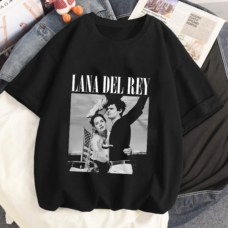 Top Trends: Vintage Men T-Shirts Singer Lana Del Rey Ldr Sailing Graphics Short-Sleeve Unisex Women T-Shirt Oversized Streetwear Harajuku Shoppable Styles