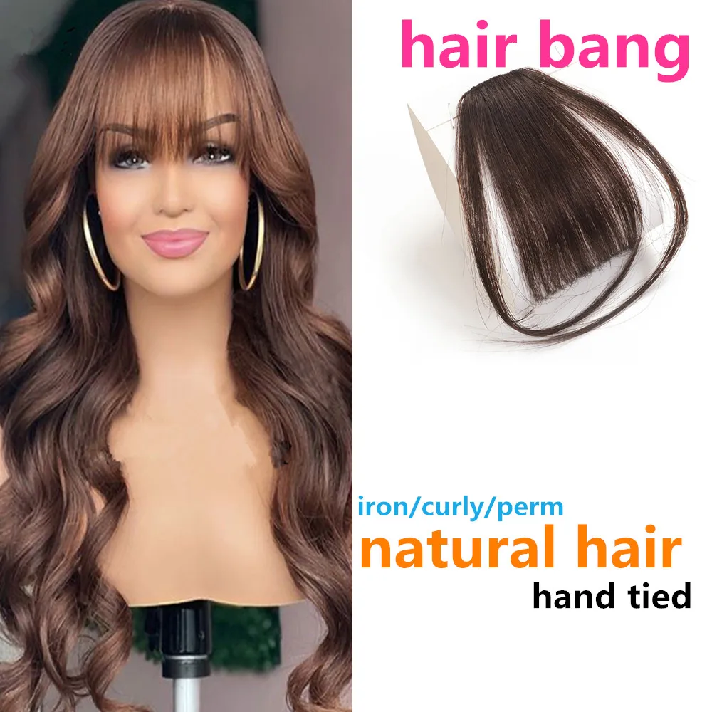 Top Trends: Human Hair Bangs Air Fringe On Wigs 100% Human Hair Bang With Clip 1Pcs Black Blonde Color Hair Pieces For Women Shoppable Styles - Image 5