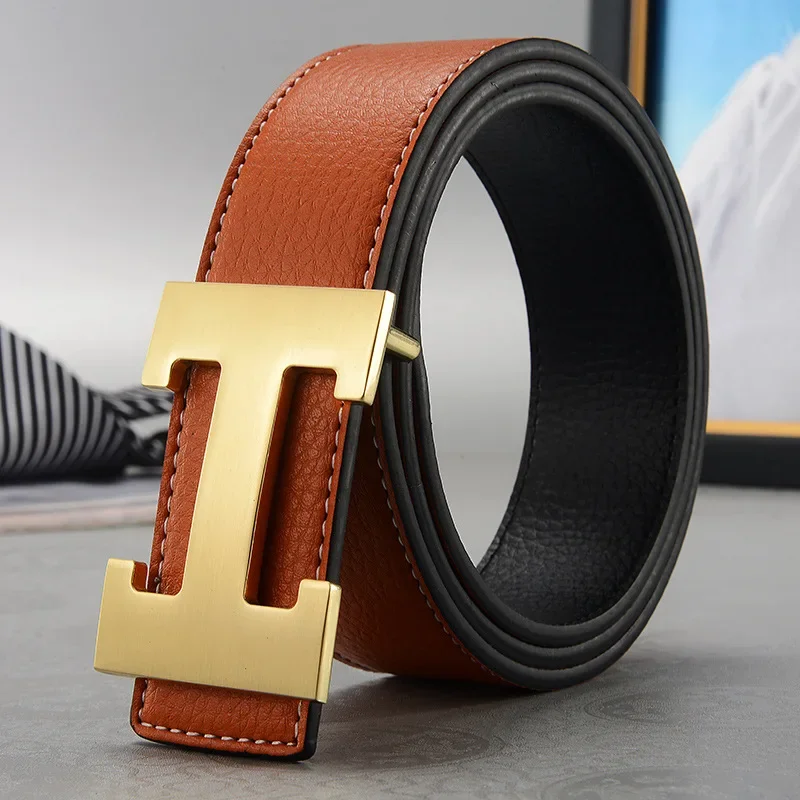 Top Trends: High Quality Fashion Women Belts Genuine Leather Pants Jeans Belt For Men Luxury Brand Designer Male Belt Width 3.8cm Shoppable Styles