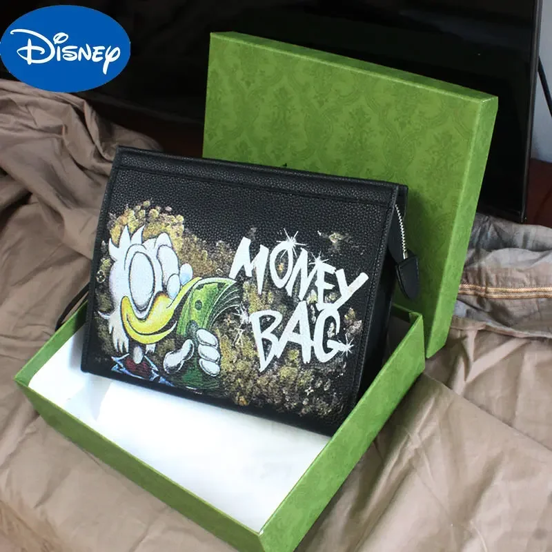 Top Trends: MINISO Disney Donald Duck Handbag Graffiti Clutch Bag Men And Women Pu Wallet Bag 2023 New Coin Purse Shoppable Styles