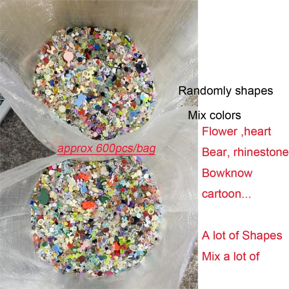 Top Trends: 600Pcs Mixed Resin Bow Rhinestone Nail Charms 3D Colorful Bow Fairy Rhinestone Bowknot DIY Nail Art Decoration Manicure Parts && Shoppable Styles - Image 3