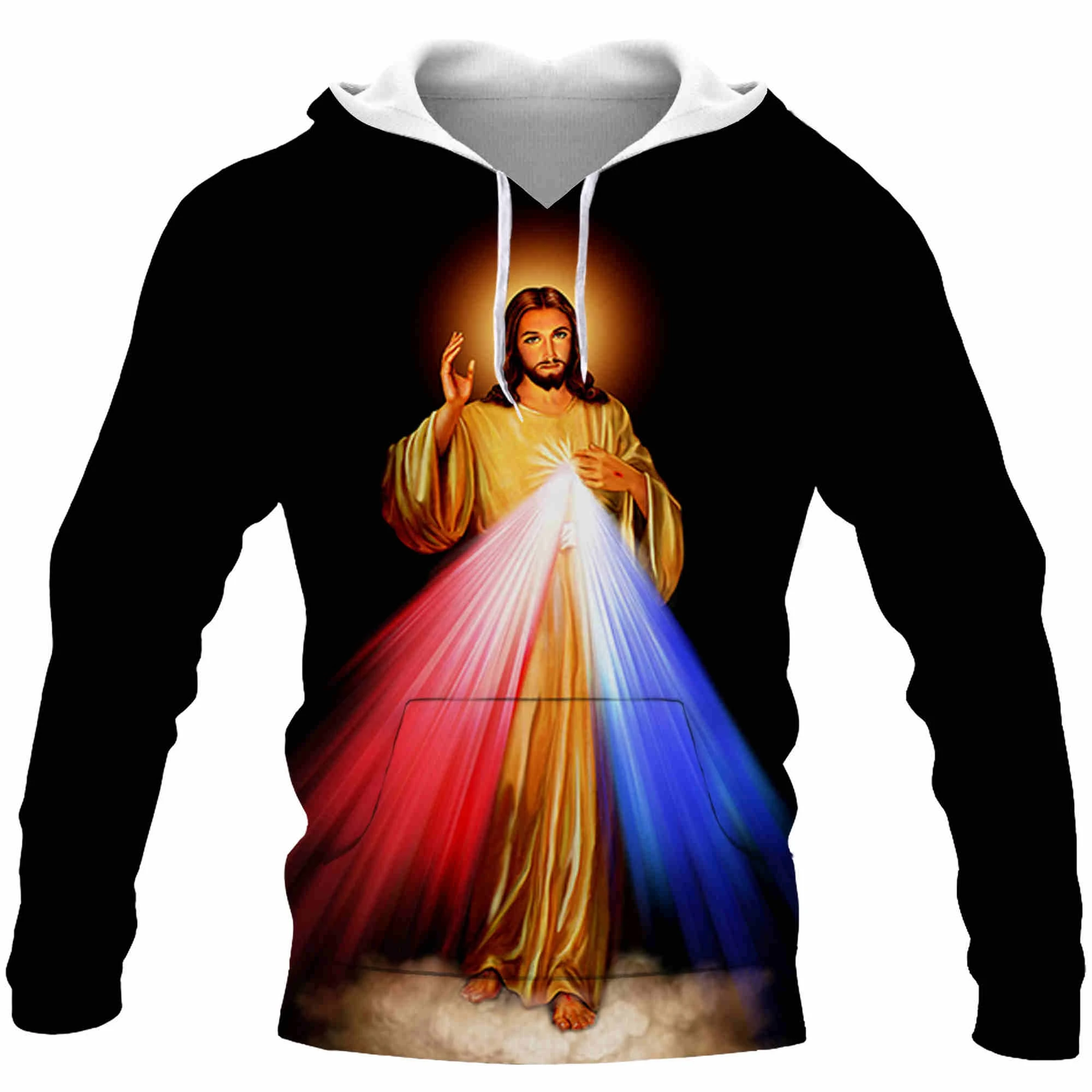 Top Trends: Jesus Men&#039;s Hoodie 3D Print Autumn Long Sleeve Fashion Hooded Pullover Sweatshirt Large Unisex Clothing Casual Hoodie For Men Shoppable Styles