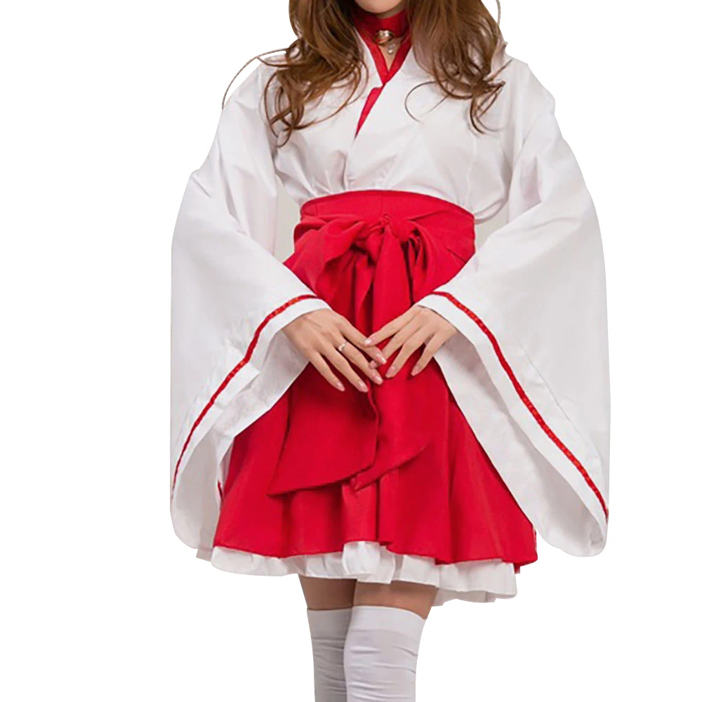 Top Trends: S-5XL Plus Size Japanese Anime Kikyo Kimono Cosplay Women's Miko Costume Fox Spirit Kitsune Kami Oinari Sama Witch Fancy Dress Shoppable Styles