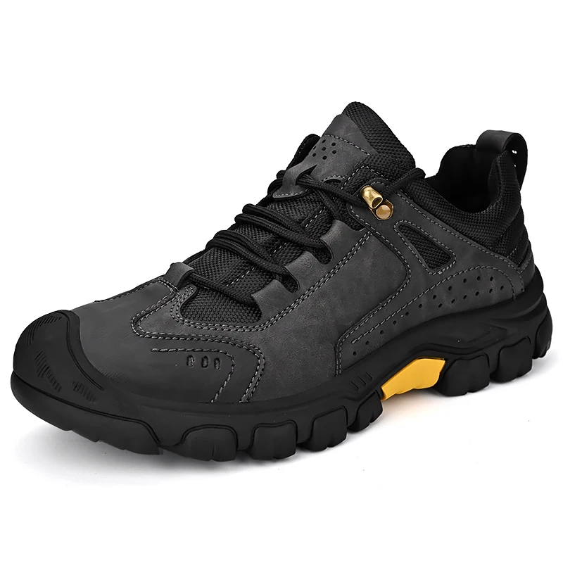 Top Trends: HIKEUP Comfortable Men Trekking Sneakers Male Shoes Waterproof Rubber Sole High Quality Hiking Shoes Wear-resistant Non-Slip Shoppable Styles