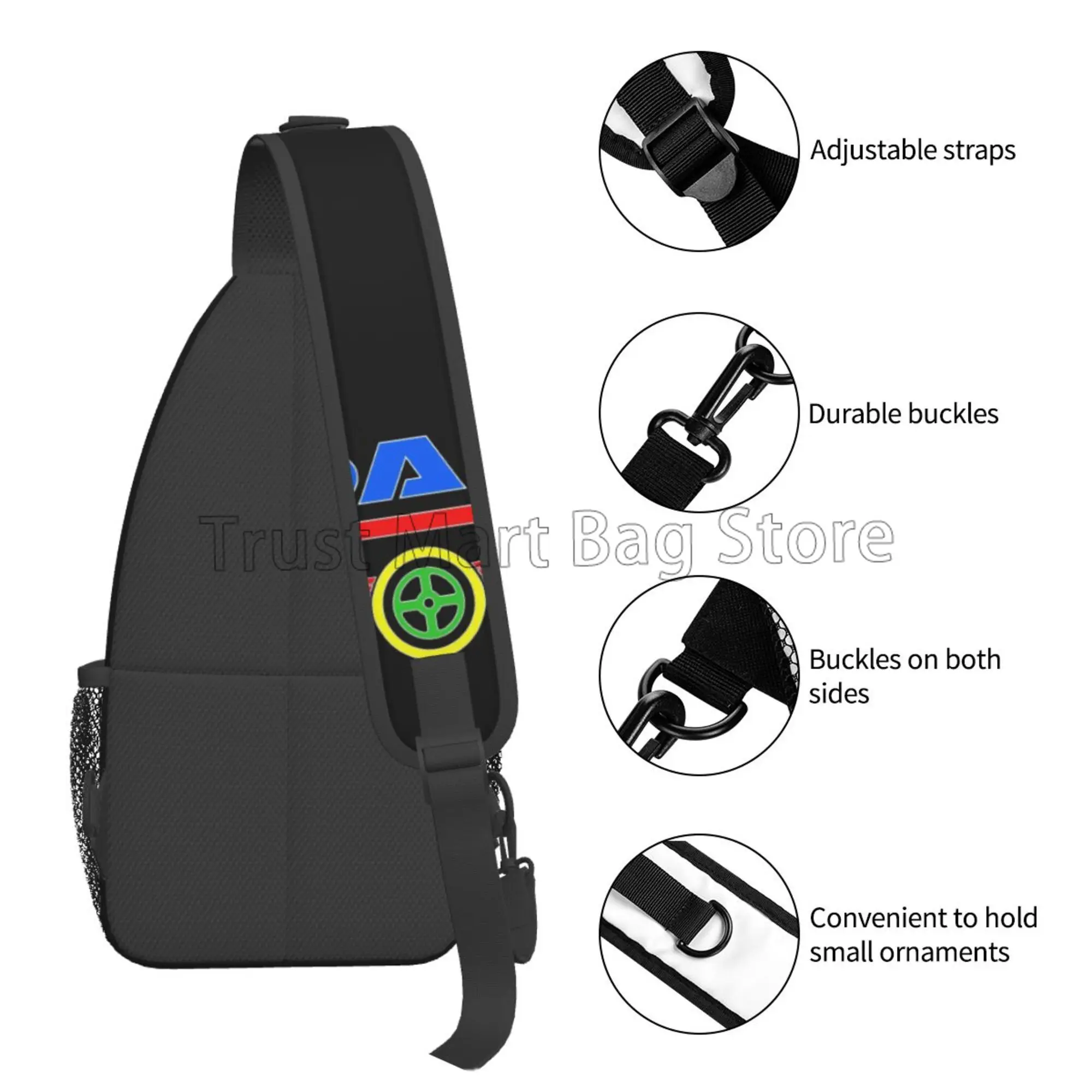 Top Trends: DAF Logo Print Chest Bags Crossbody Sling Bag Travel Hiking Backpack Casual One Shoulder Daypack For Women Men Outdoor Sports Shoppable Styles - Image 5