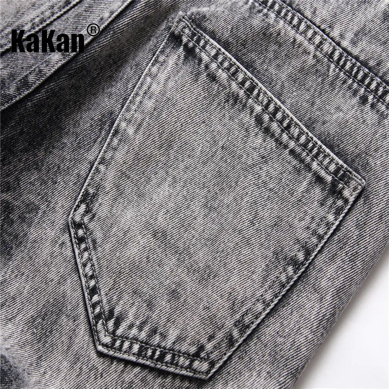 Top Trends: Kakan - New European And American Men's Straight Leg Jeans With Multiple Holes, Casual Pants, Black Jeans K44-9251 Shoppable Styles - Image 5