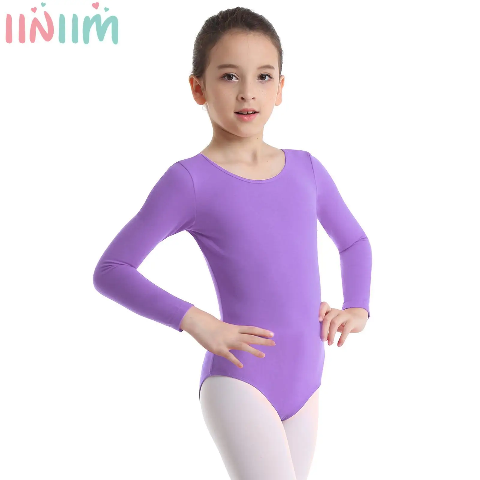 Top Trends: Kids Girls Basic Ballet Dance Exercise Leotards Gymnastics Long Sleeve Bodysuit Dancewear Solid Color Training Workout Unitards Shoppable Styles