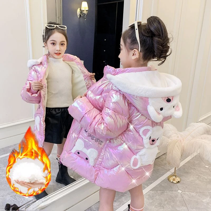 Top Trends: Girls Winter Cotton Coat New Korean Children's Fashion Down Cotton Coat Kids Jackets For Girls Clothing Girls 7 9 10 11 12 Years Shoppable Styles