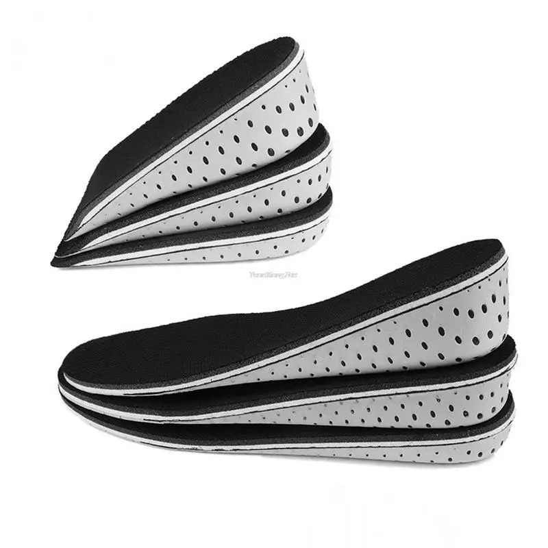 Top Trends: 1Pair Casual Sports Shoes Insole For Feet Height Increase Insoles EVA Shock Absorbing Shoe Pads 2.3 / 3.3 / 4.3cm Growing Shoe Sole Shoppable Styles